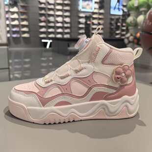 安踏儿童2025冬季新款女款高帮鞋322548004