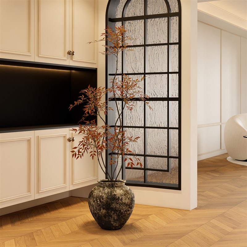 森空间仿真绿植新家乔迁原木风室内客厅电视柜旁大型植物装饰假树