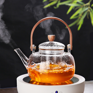 功夫茶具红茶壶电陶炉加热 耐热玻璃泡茶壶泡茶器煮茶壶茶壶套装