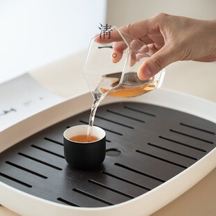 禅风黑白陶瓷品茗杯喝茶小茶杯家用简约办公室功夫茶具杯子 清一