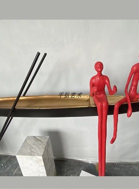 样品屋展示中心商业中心大型玻璃纤维雕塑水波纹船广场压克力艺术