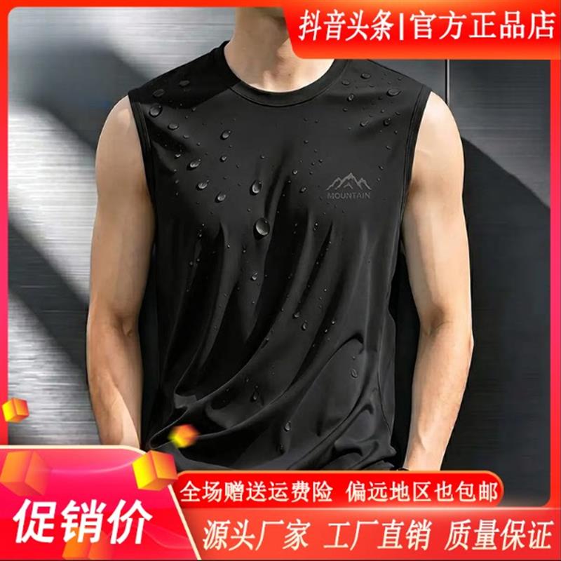 青云衣阁品质轻奢背心男款夏季黑色健身跨栏运动坎肩棉质无袖t恤