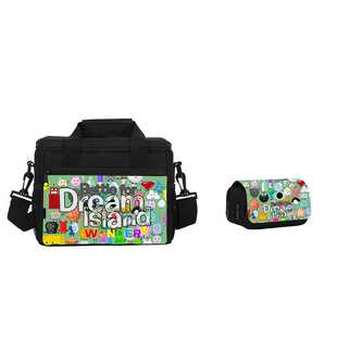 跨境梦幻岛之战笔袋 battle for dream island印花学生午餐包套装