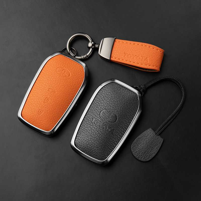 适用丰田钥匙套锐放汉兰达锋兰达霸道普拉多兰酷高档车真皮壳包扣