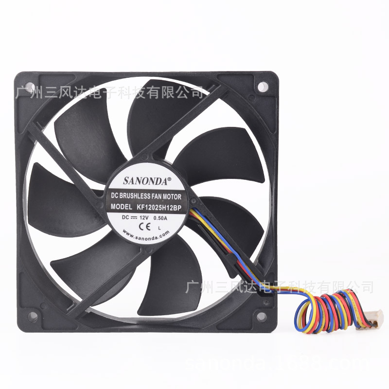 12025KF12025H12BP DC12V0.5A高转速4线支持调速机箱风扇