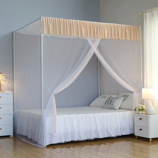 简易单人床蚊帐 蜗在家2022新款 家用卧室蚊帐 落地蚊帐 单开门老式