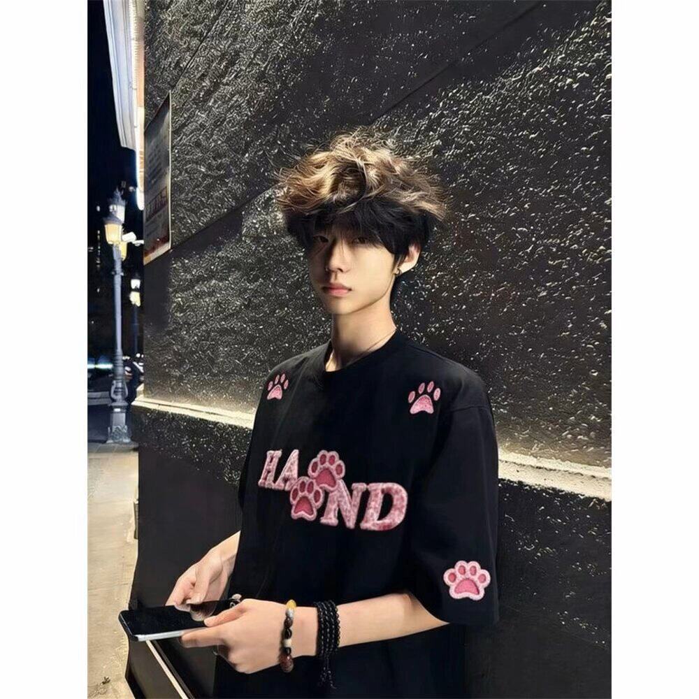 美式高街vibe风刺绣连帽卫衣男女春秋冬薄款加绒潮牌宽松外套上衣