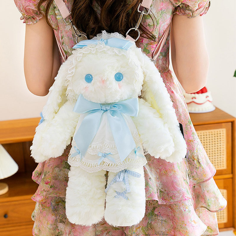 lolita芭蕾风双肩包玩偶兔子