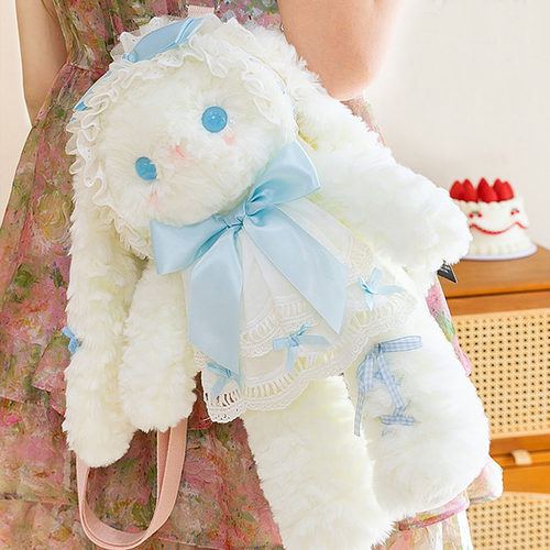 lolita芭蕾风双肩包玩偶兔子