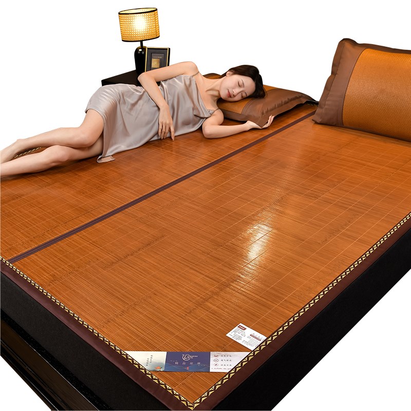 凉席竹席2025新款学生宿舍单人草席可折叠家用1.5米1.8米双面席子