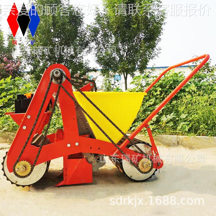 家用电动手推大蒜播种机型单行双行蒜株头小123种植机行距距可定