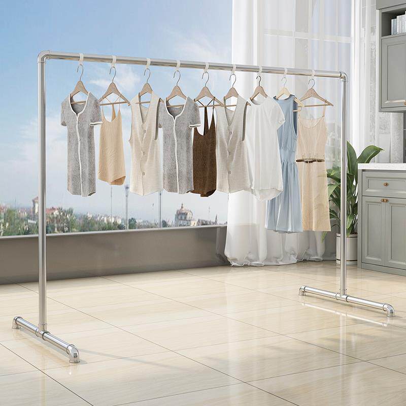 钢管晾衣架落地户外阳台卧室单杠式挂衣服加厚家用简易晒被凉衣杆