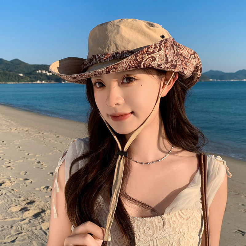 腰果花防晒遮阳帽女夏季沙滩