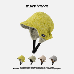 冬季 户外骑行防寒护耳帽子内里加绒复古滑雪飞行帽翻边雷锋帽