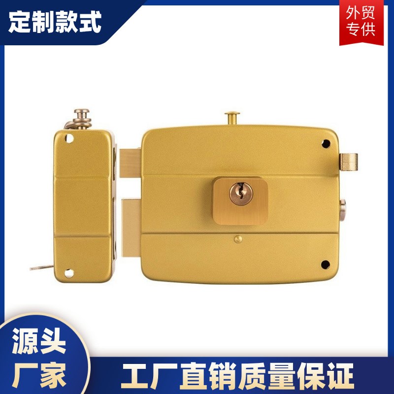 优选室内铁不锈钢门锁老式u分体木门锁简约通用型外装大门锁锁.