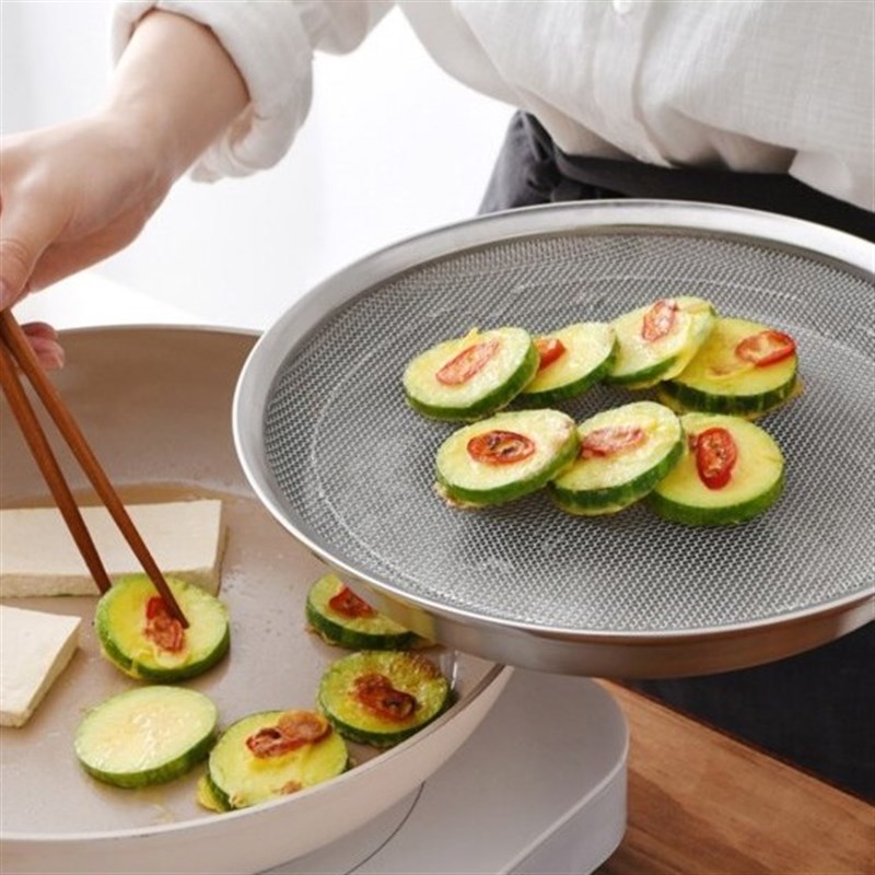 韩国直邮煎肉烤肉炸鸡漏油洗菜水果不锈钢控水盆篮筐托盘2个