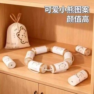 垃圾袋家用抽绳手提式加厚超厚厨房实惠装免撕小收口大塑料袋特厚