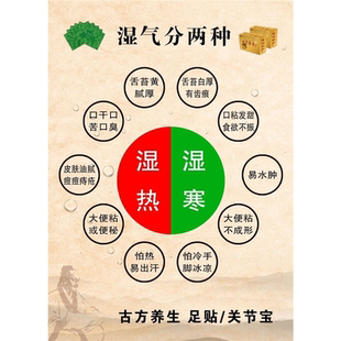 美容院养生馆养生广告装饰画湿气的种类湿热湿寒的表现海报墙贴画