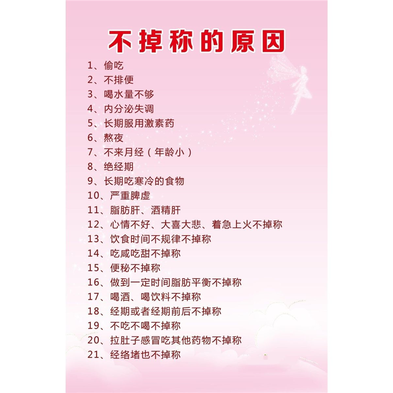 减肥不掉秤的原因海报塑形减脂贴纸专业减肥店广告纸制作