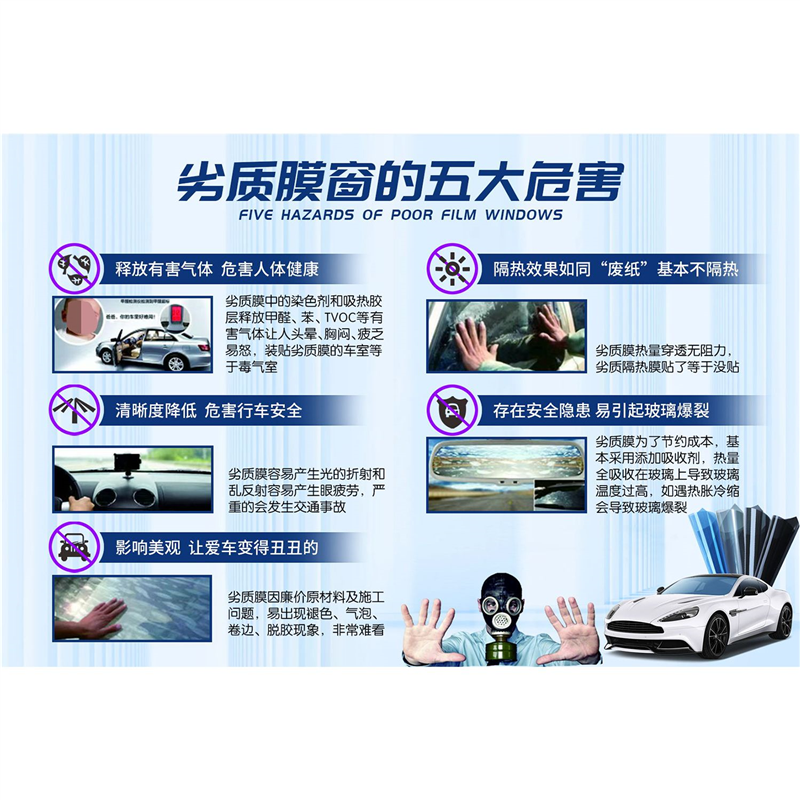 汽修保养汽车轮胎保养贴纸劣质膜的五大危害区别作用广告宣传海报