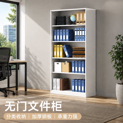 办公室财务凭证无门铁皮收纳柜