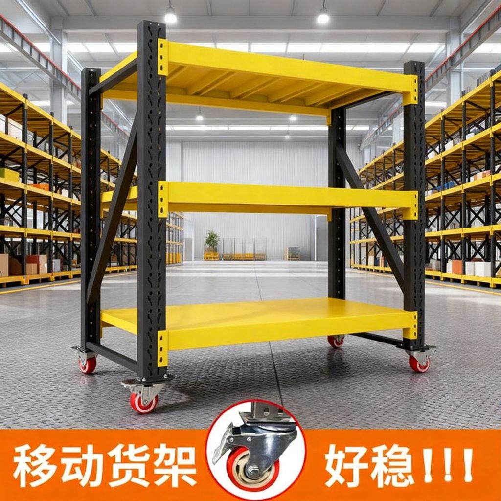 车间物料架周转小推车可移动仓储货架带万向轮多层置物架工厂仓库