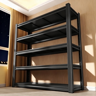 家用货架多层置物架阳台杂物间储物架靠墙一体展示架子加厚收纳架