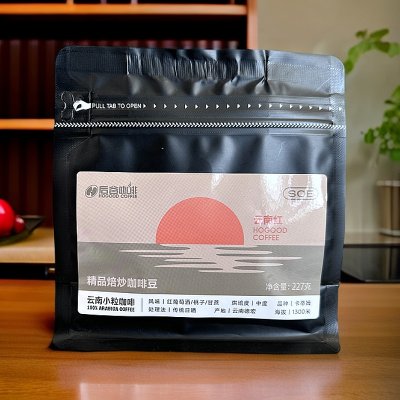 云南后谷小粒咖啡1300米高海拔日晒卡蒂姆种精品中度烘焙纯咖啡豆