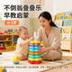 彩虹转转乐叠叠乐婴幼儿转转塔0 3岁宝宝旋转叠套圈玩具益智早教