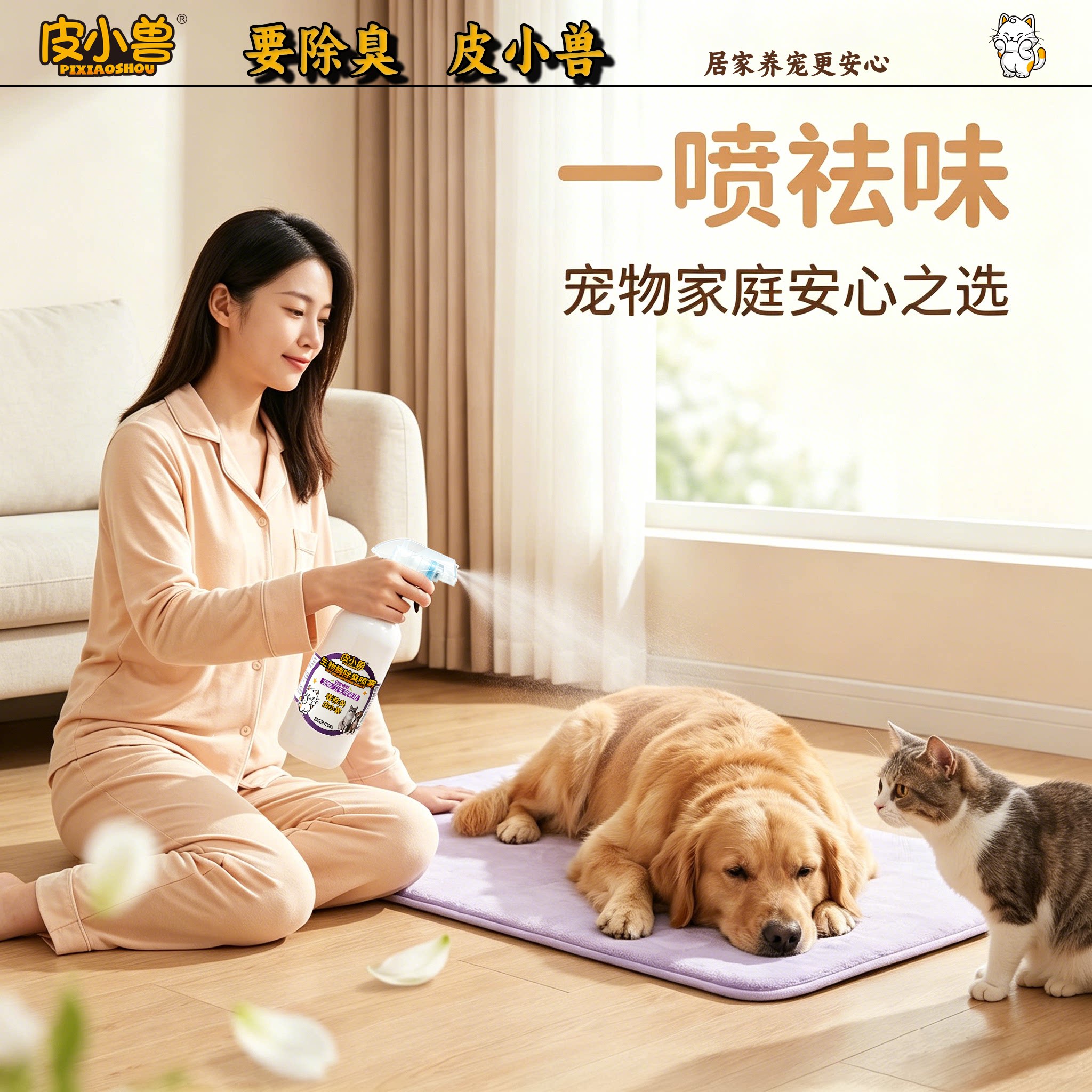 皮小兽生物酶除臭喷雾猫狗通用