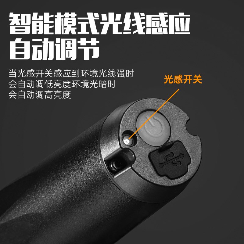 西骑者自行车灯夜骑灯强光手电筒USB充电前灯防雨山地车骑行装备