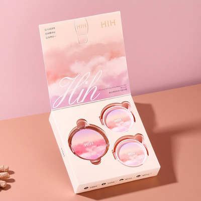 HIH美白养肤持妆气垫BB霜CC带替换装自然奶油肌轻薄彩妆套装组合