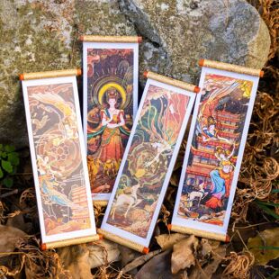 文创家居城市卷轴敦煌冰箱贴现货批发地标景区飞天造型特色纪念品