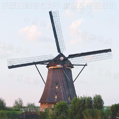 制作防腐地红木旋转风车兰景79800观网打卡落摆件 户外荷文化地标