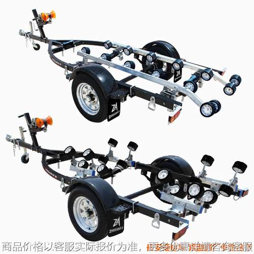 摩托艇拖车橡皮艇拖车快艇游艇拖车 路亚艇拖架拖车工厂轻便
