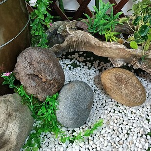 树脂材质仿真小石头造景鹅卵石室内舞台布置道具橱窗小景装 饰