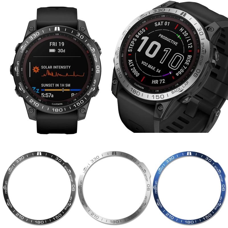 适配佳明Garmin Fenix7X pro手表飞耐时替换刻度不锈钢圈表盘保护