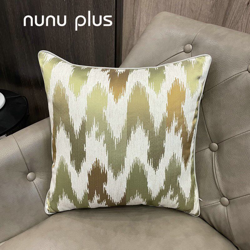 碎影 波纹渐变梭织现代抱枕 样板房时尚感床旗靠垫靠包腰枕