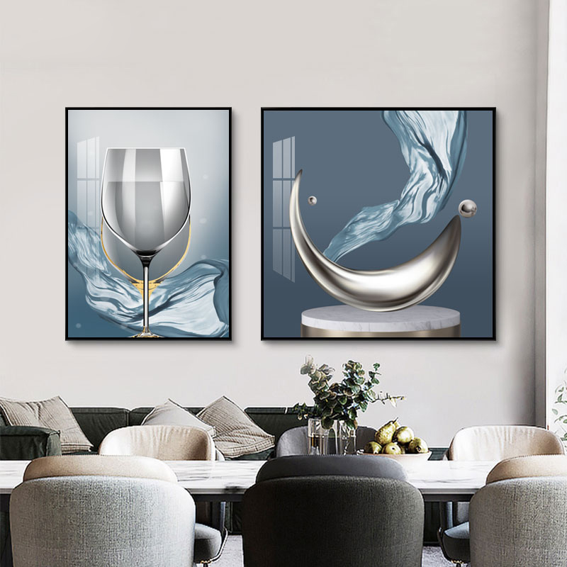 餐厅装饰画轻奢高级感现代简约大气饭厅背景墙挂画奶油风厨房壁画