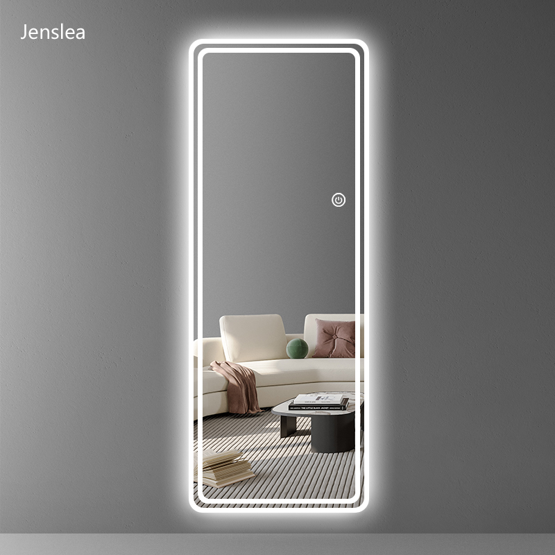衣帽间智能镜子发光穿衣镜全身带灯化妆镜挂墙落地镜试衣镜壁挂式