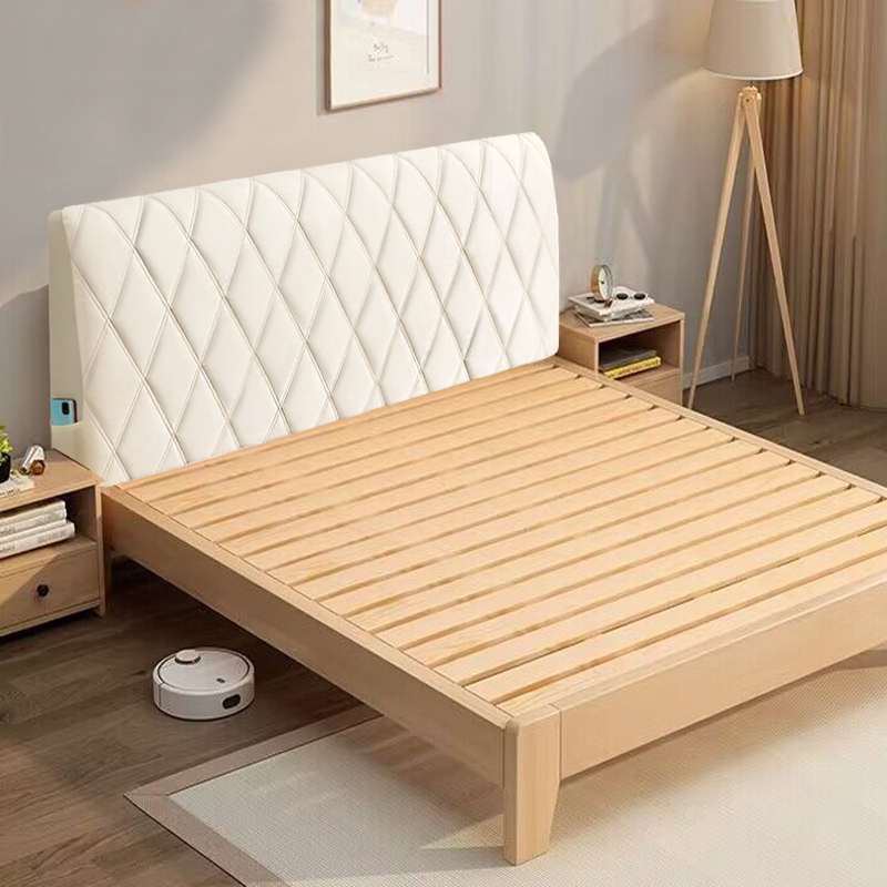 铁床架木头床头套罩软包靠背实木1米8床头软包套靠背全包加厚冬季