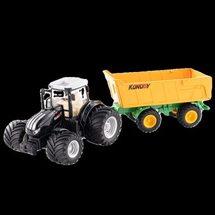 农场遥控拖拉机玩具仿真充电合金工程车3-6岁男孩慢速遥控车模型