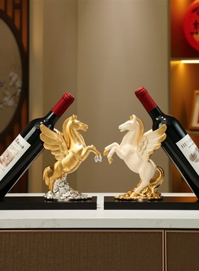 马到成功酒柜摆红酒架托 托驾2025新款酒吧台面客厅餐柜电视装饰