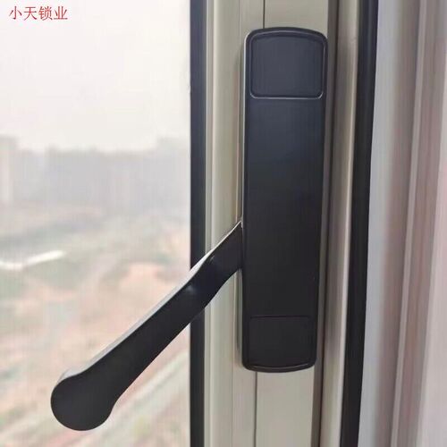 窗户把手矮扁内外开窗配件执手薄款断F桥平开窗铝合金拉手门窗锁