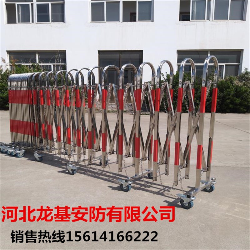 不锈钢伸缩围栏幼儿园可移动折叠户外活动安全防护栏施工隔离栅挡