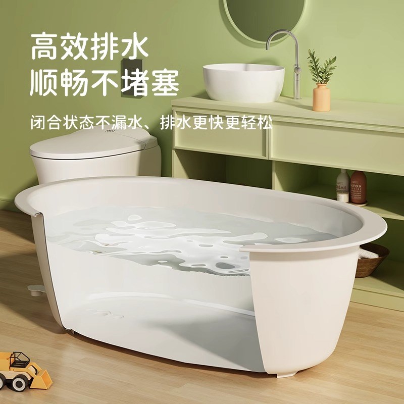 新款婴儿洗澡盆加厚加大坐躺两用澡桶宝宝椭圆形浴盆多功能洗衣盆