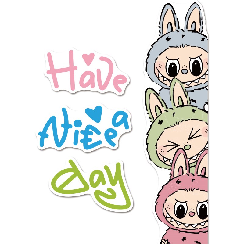 拉布儿童房间布置墙面装饰女孩公主卧室床头画贴纸改造物件多巴胺