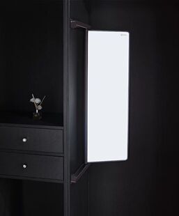 衣柜穿衣镜柜内对开门旋转推拉z全身镜无边框折叠伸缩隐形试衣镜