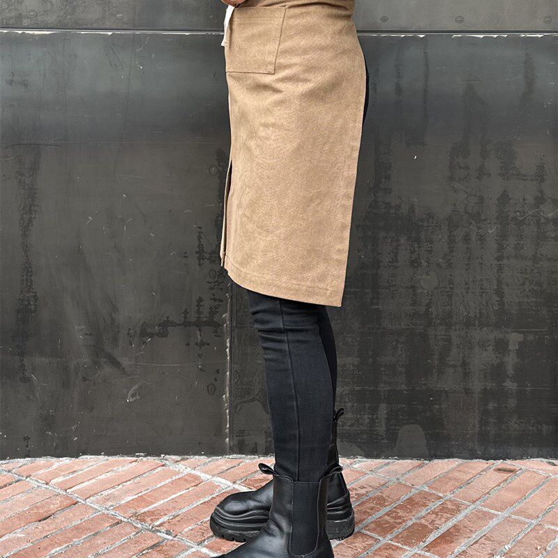 半身围裙耐磨防污女工作服一片式理发咖啡师化妆师定制logo印字男