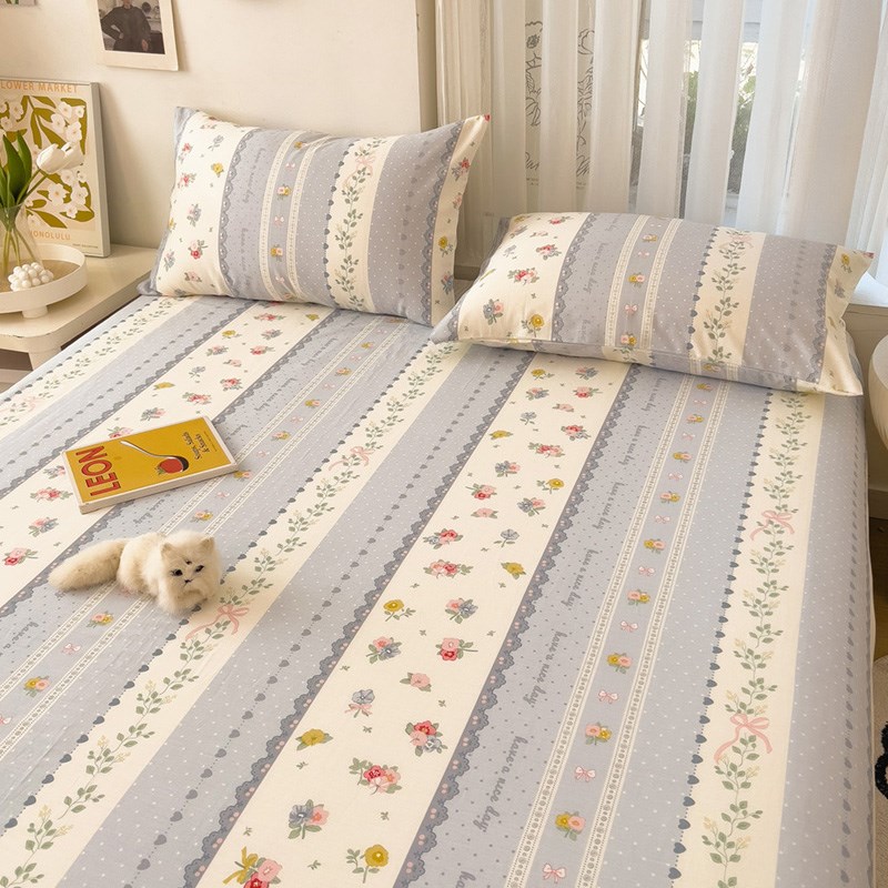 全棉磨毛床单单件100纯棉学生宿舍单人水洗棉被单枕套三件套床品